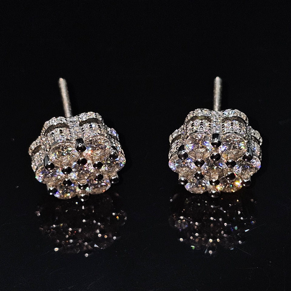 GIVEAWAY ENTRY, 1 Purchase = 1 Entry ..... Iced Out Flower Earrings with Large Diamonds Stones by G MAN JEWELS