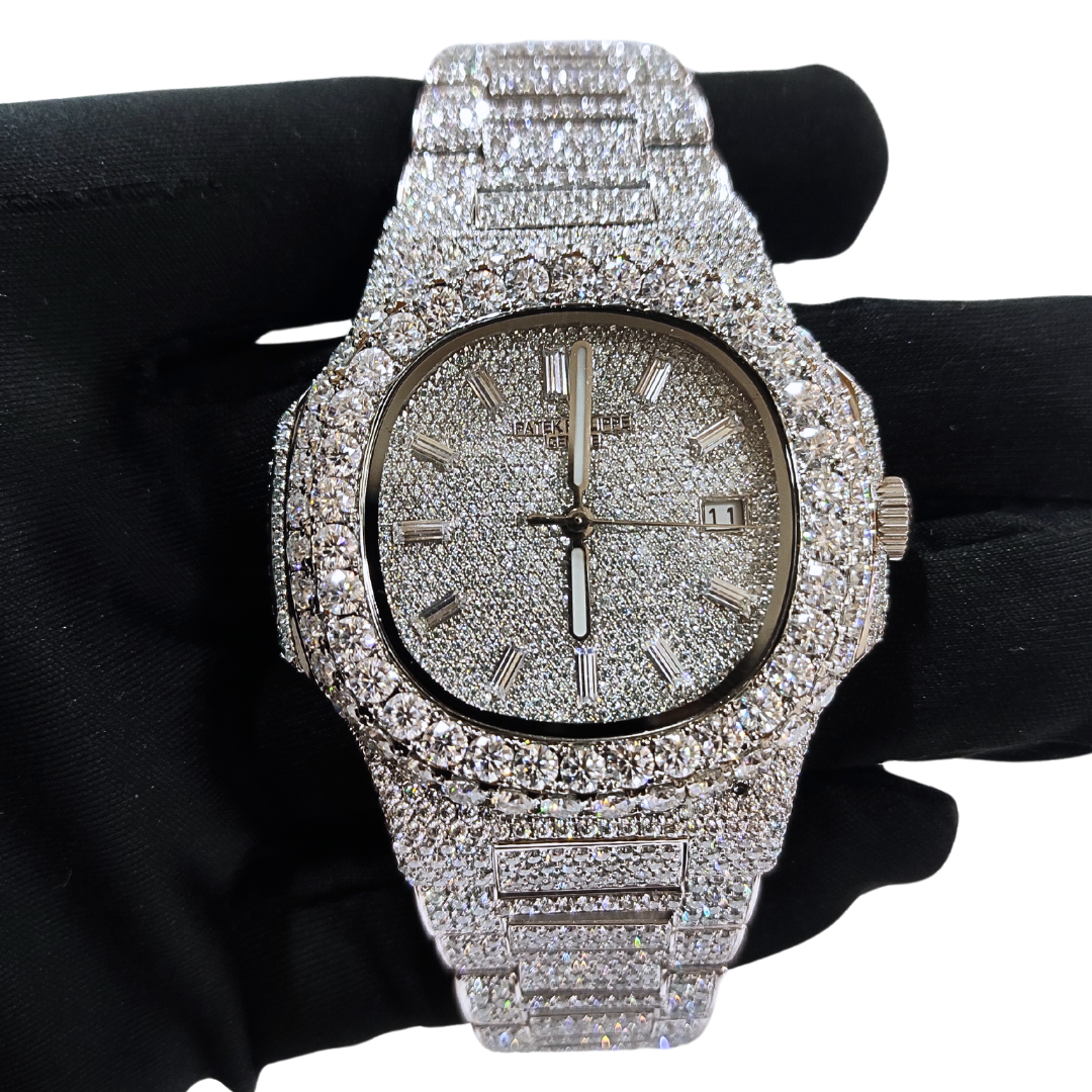 Bust-Down VVS Diamonds Test Certified 40mm Custom Watch